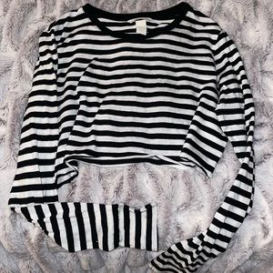 cropped long sleeve h&m top